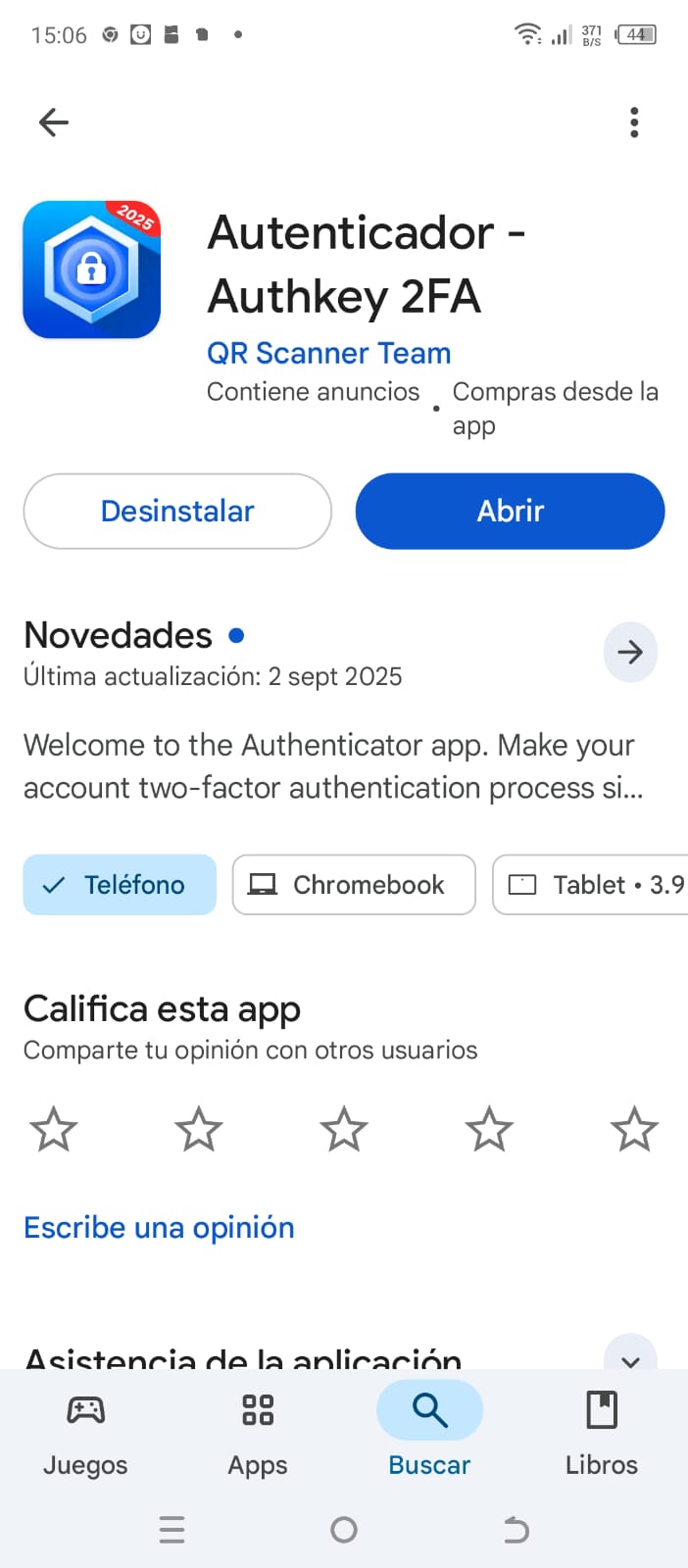 Pantalla de descarga
